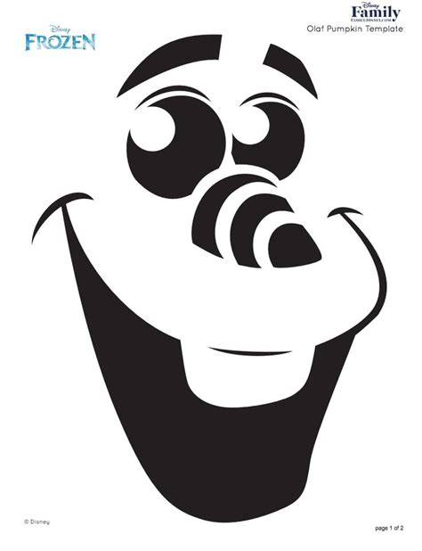 olaf pumpkin carve|disney pumpkin stencil free.